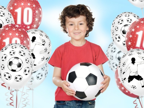50 footballer latex balloons