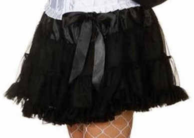Zwarte burlesque rok van petticoat 2