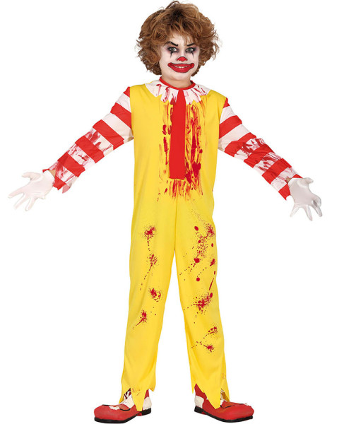 Costume da clown horror con hamburger