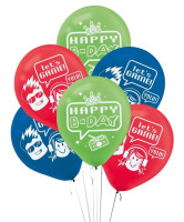 6 balonów lateksowych Party in Town 27,5 cm