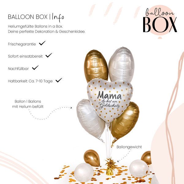 Heliumballon in der Box Mama Goldschatz 3