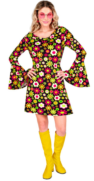 Happy Flowers hippie dress for women