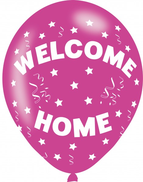 6er Set Welcome Home Luftballons Bunt 4
