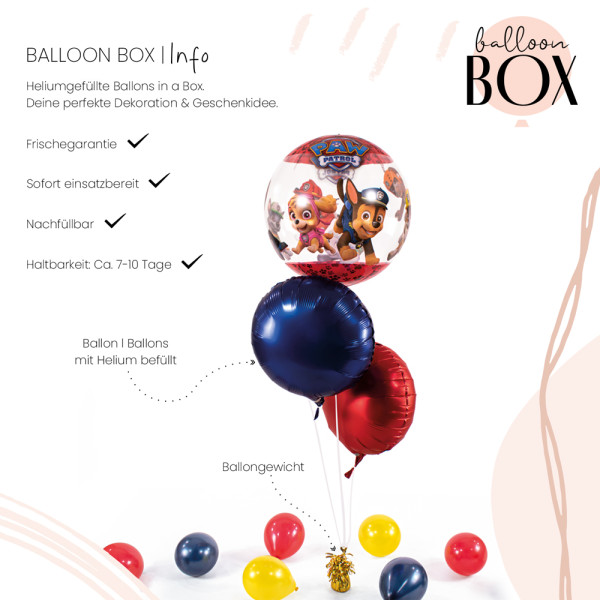 XL Heliumballon in der Box 3-teiliges Set Paw Patrol 3