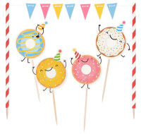 Preview: Happy donut cake decoration set