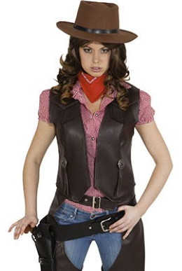 Texasgirl brown cowgirl vest
