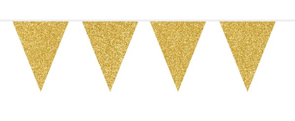 Pennant chaine paillettes or 6m