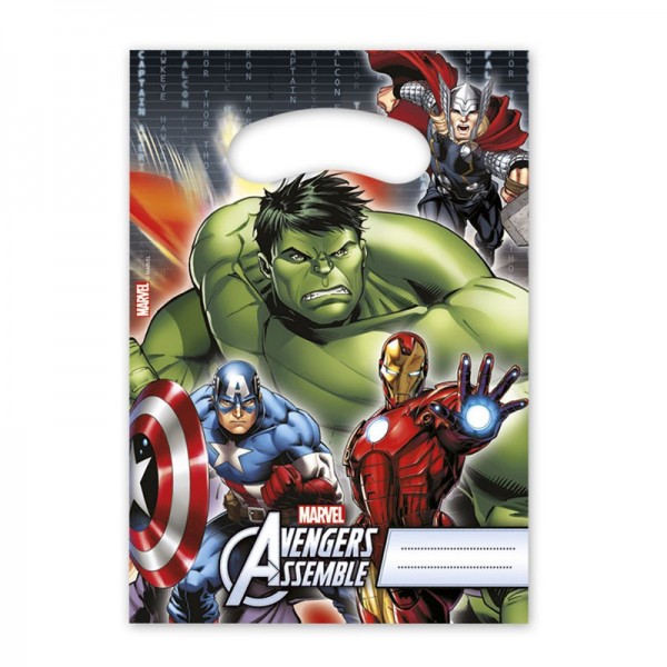 6 sacs-cadeaux de super-héros Avengers