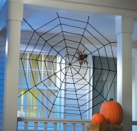 Halloween XXL reb edderkoppespind sort 1,50 x 1,50 m