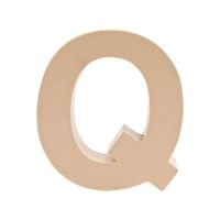 Vorschau: Buchstabe Q aus Pappmaché 17,5cm