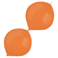 50 metalliske kransballoner orange 30cm