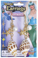 Brown mermaid earrings