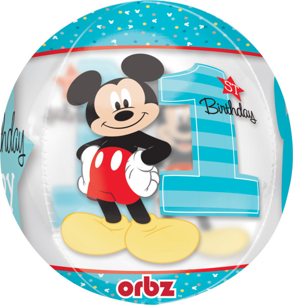 Orbz ballon Mickey Mouse 1. fødselsdag 3