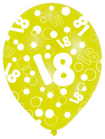 Vorschau: 6 Luftballons Bubbles 18.Geburtstag 27,5 cm