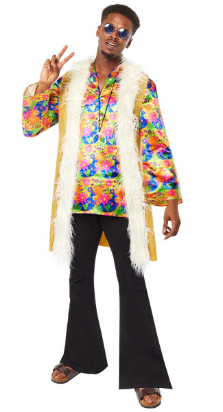 Costume da uomo hippie anni '70 Pete 4