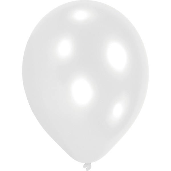 Set van 10 ballonnen wit 20,3 cm
