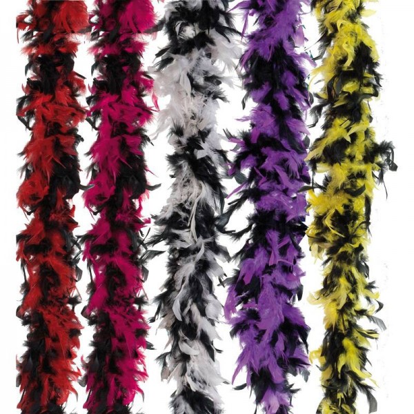 Boa de plumas bicolor en 5 colores