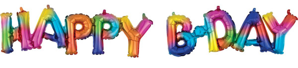 Colorful Happy B-Day foil balloon