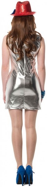 Discoklänning i silver glamour 3