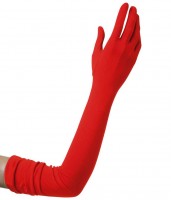 Vista previa: Guantes elegantes 60cm rojo