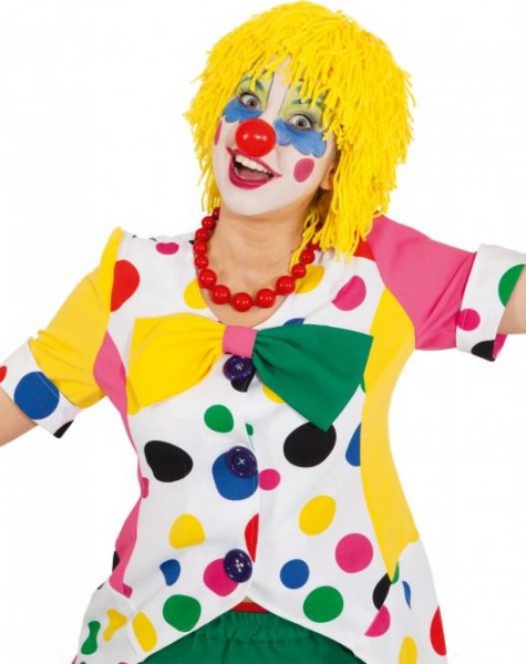 Shaggy Noodle Clown Pruik In Geel