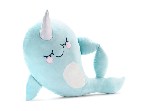 Cuscino in peluche Narwhal Oceania 36 x 51 cm