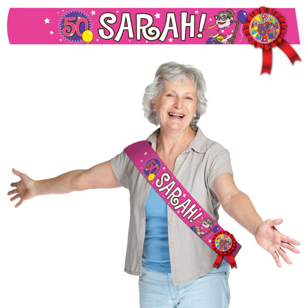 Sarah party sash