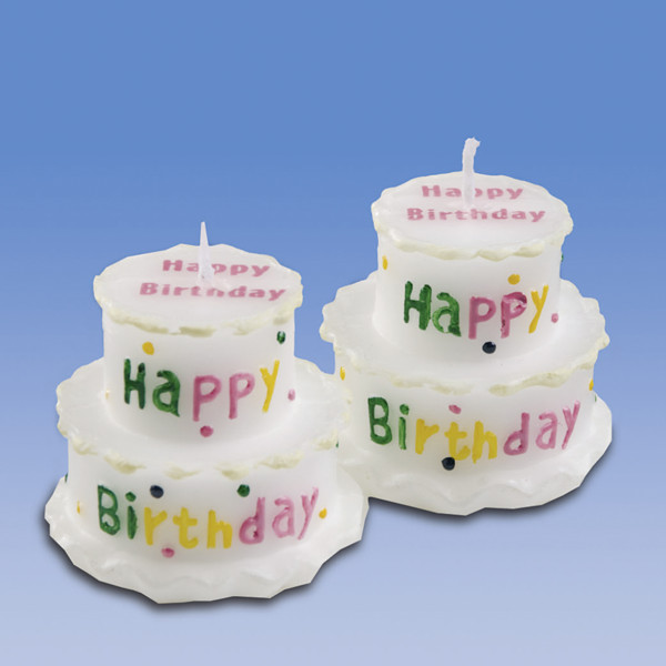 2 jolies bougies d'anniversaire gâteaux d'anniversaire 4cm