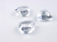 Anteprima: 5 cristalli trasparenti a cuore da appendere 40x42mm