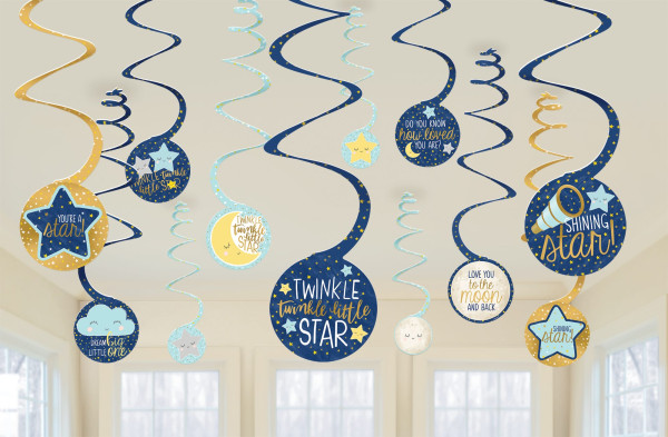12 Twinkle Little Star dekorative spiraler
