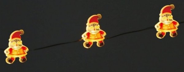 Weihnachtsmann LED Lichterkette 2m