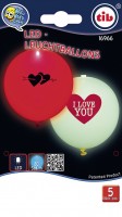 5 ballons LED Shining Love 23cm