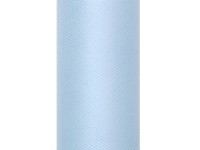 Vorschau: Tüll Stoff Luna pastellblau 20m x 8cm