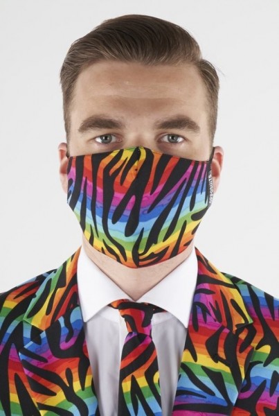 OppoSuits Wild Rainbow Mouth Nose Mask
