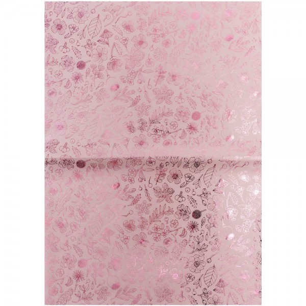 Foglio di carta patch di carta fiori rosa 30x42 cm
