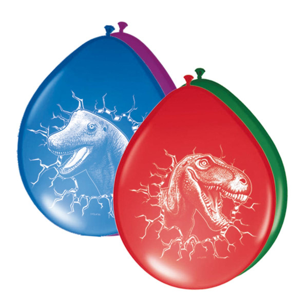 6 Dino äventyrsballonger 30cm