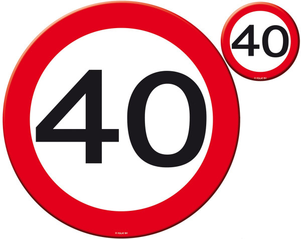 Znak drogowy 40 8-częściowa podkładka