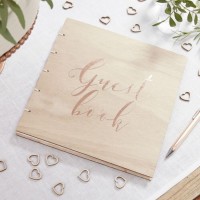 Fairy tale wedding wooden guest book