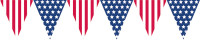 Guirlande de fanions Drapeau des Etats-Unis 60cm