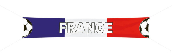 Frankrike tyg banderoll 3,6m x 60cm