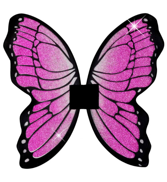 Błyszczące skrzydła motyla w kolorze różowym