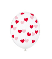 6 Transparente Ballons True Love 30cm
