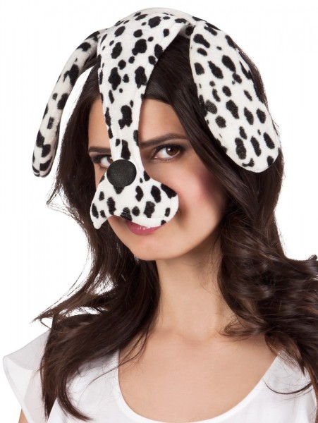 Dalmatiner Maske mit Schnauze und Ohren