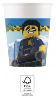 8 Lego City paper cups 200ml