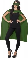 Preview: Heroes cape with eye mask in green