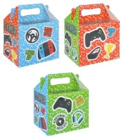Gamer Geschenkbox bunt, Zufallsdesign, 12x10x14 cm