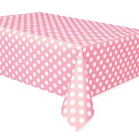 Party tablecloth Tiana light pink dotted 137 x 274cm