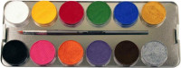 Widok: Paleta do makijażu z 24 kolorami i 3 pędzlami