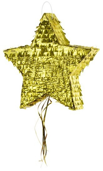 Goldene Sternen Zieh-Piñata