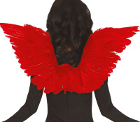 Feder Flügel 62cm rot